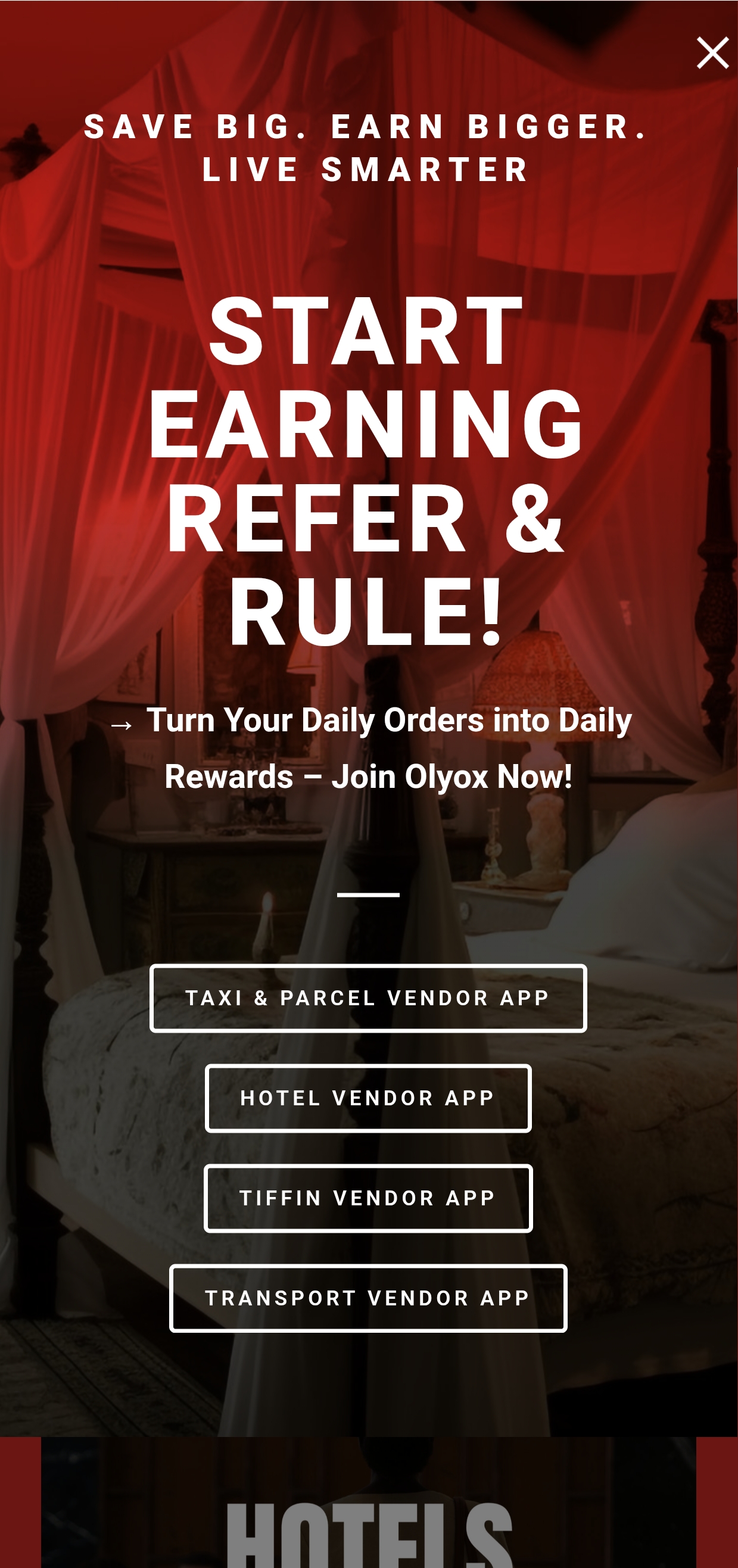 Olyox Vendor App Screen